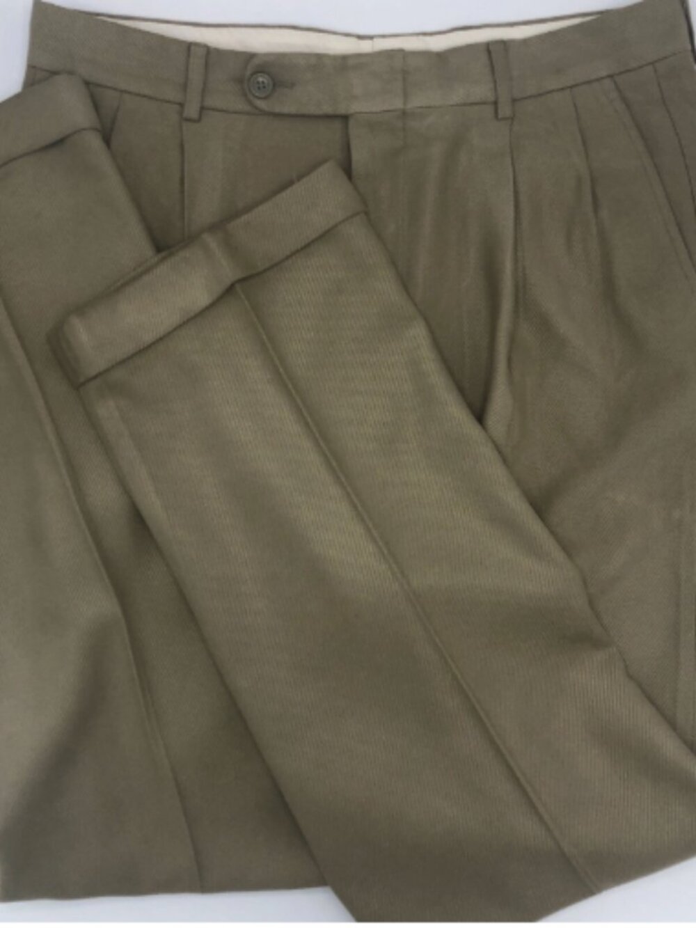 LINEA NATURALE Italy Pleated Pants Light Tan Size 33